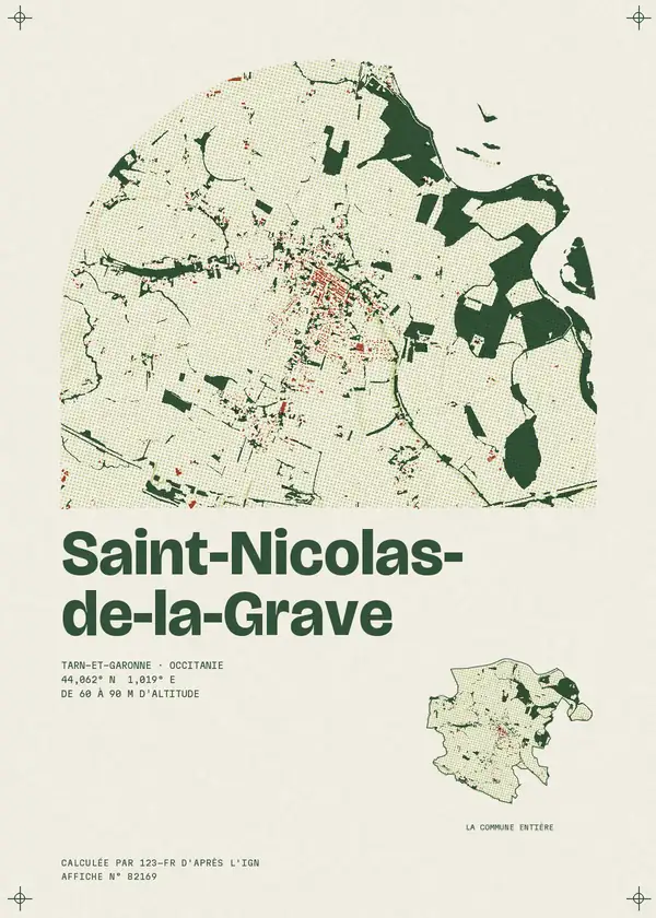 Affiche de Saint-Nicolas-de-la-Grave, calculée par 123-fr d'après l'IGN