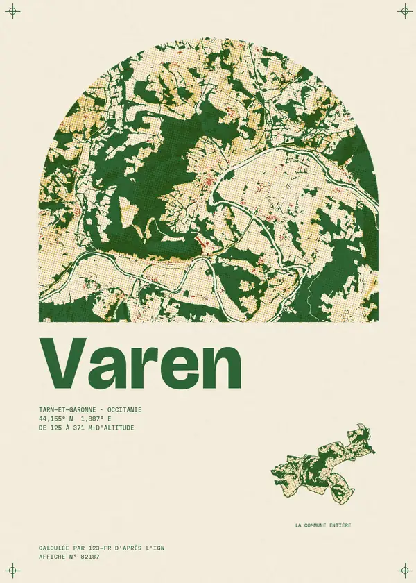Affiche de Varen, calculée par 123-fr d'après l'IGN