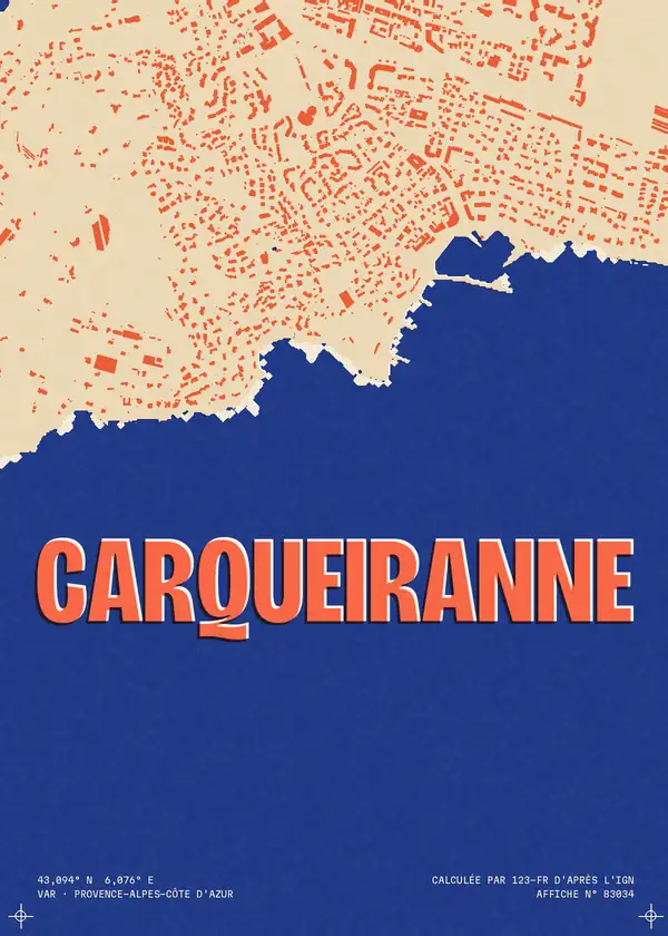 Affiche de Carqueiranne, calculée par 123-fr d'après l'IGN