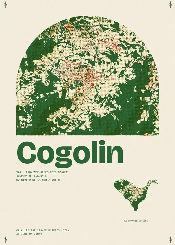 Affiche de Cogolin, calculée par 123-fr d'après l'IGN