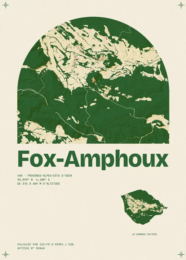 Affiche de Fox-Amphoux, calculée par 123-fr d'après l'IGN
