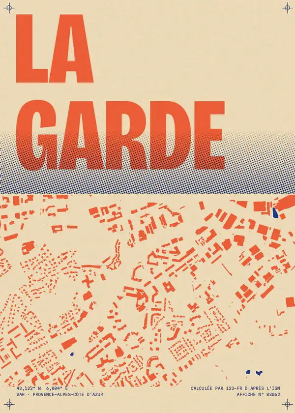 Affiche de La Garde, calculée par 123-fr d'après l'IGN