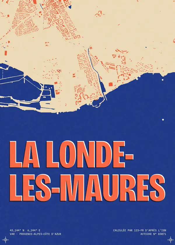 Affiche de La Londe-les-Maures, calculée par 123-fr d'après l'IGN
