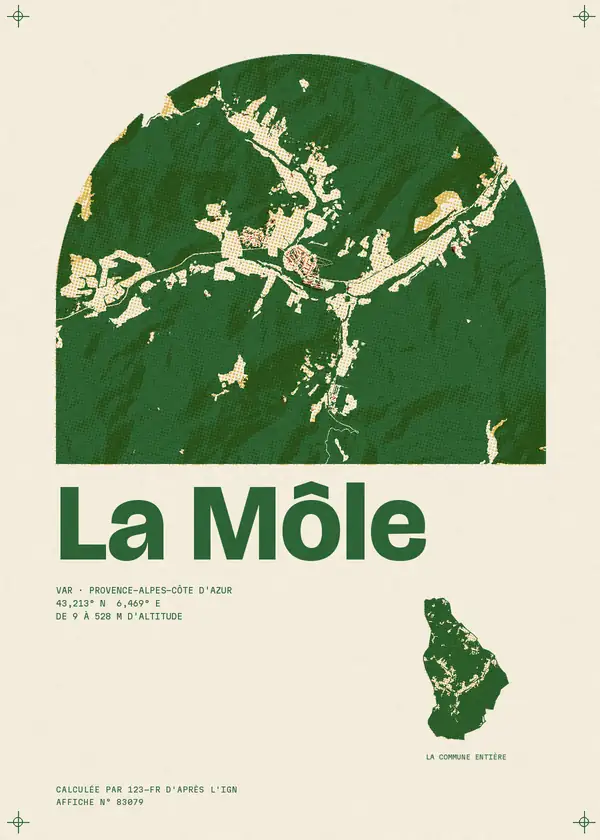 Affiche de La Môle, calculée par 123-fr d'après l'IGN
