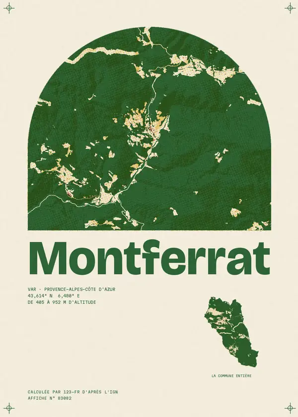 Affiche de Montferrat, calculée par 123-fr d'après l'IGN