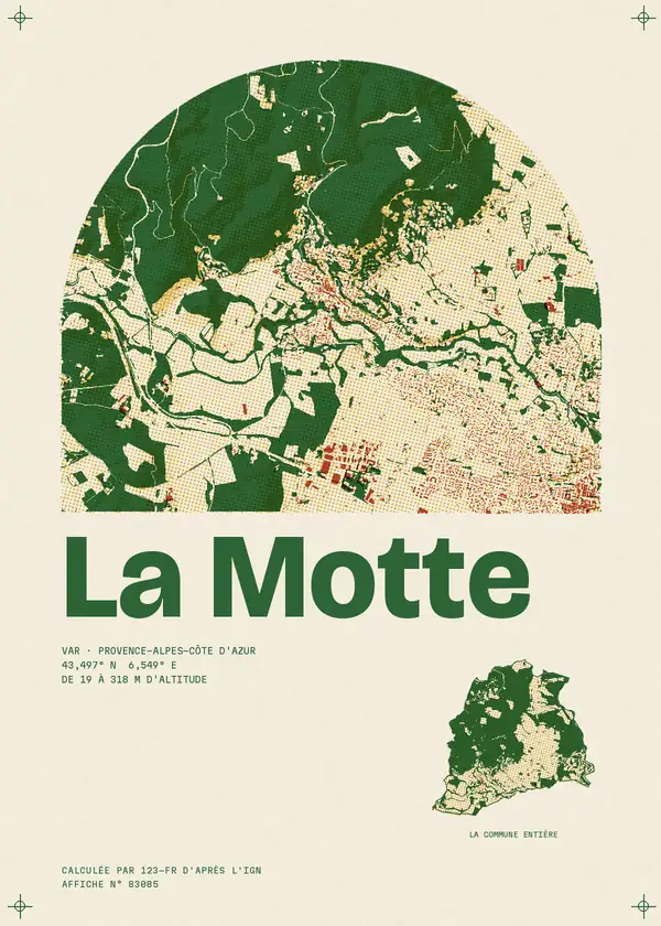 Affiche de La Motte, calculée par 123-fr d'après l'IGN