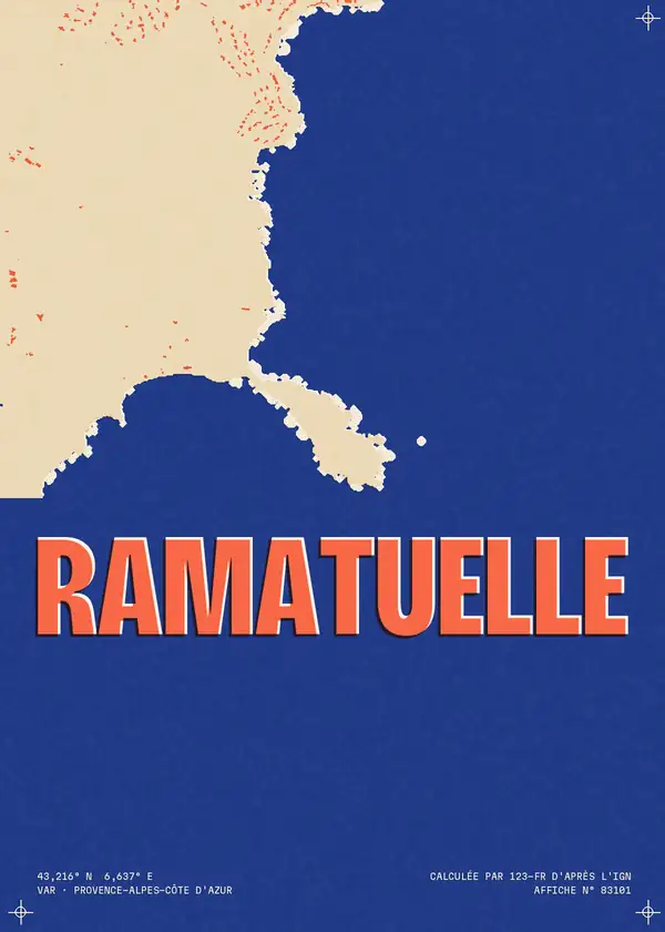 Affiche de Ramatuelle, calculée par 123-fr d'après l'IGN