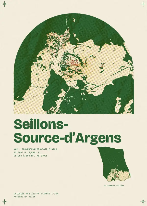 Affiche de Seillons-Source-d'Argens, calculée par 123-fr d'après l'IGN
