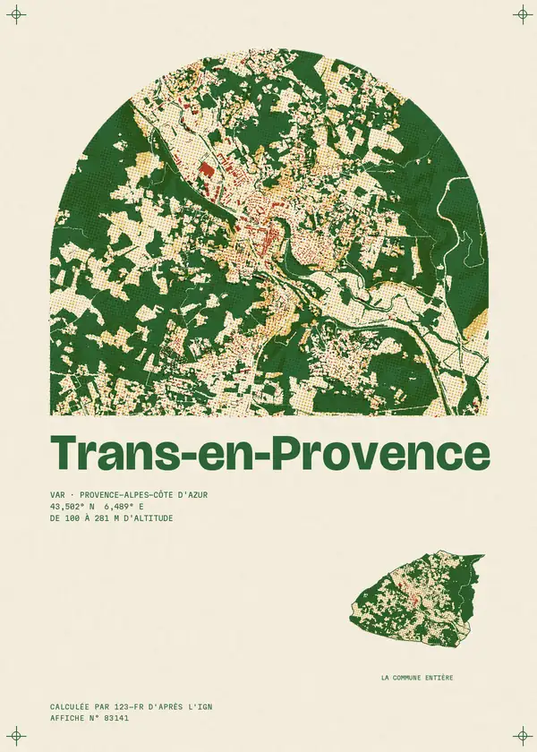 Affiche de Trans-en-Provence, calculée par 123-fr d'après l'IGN