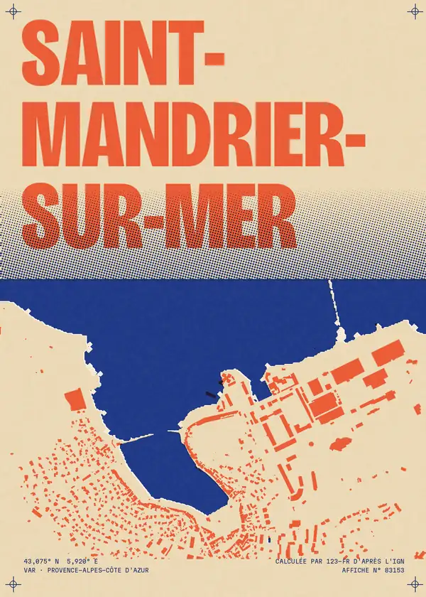 Affiche de Saint-Mandrier-sur-Mer, calculée par 123-fr d'après l'IGN