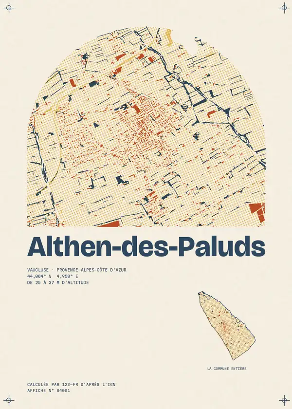 Affiche de Althen-des-Paluds, calculée par 123-fr d'après l'IGN