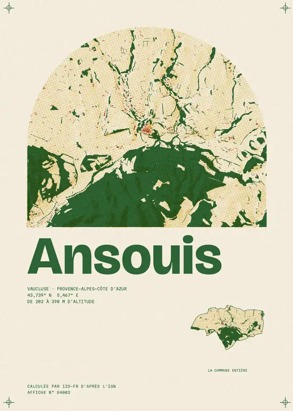 Affiche de Ansouis, calculée par 123-fr d'après l'IGN