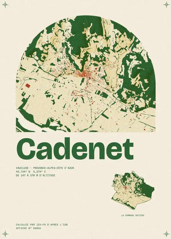 Affiche de Cadenet, calculée par 123-fr d'après l'IGN