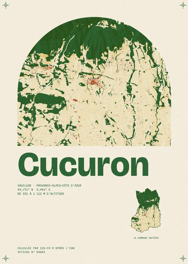 Affiche de Cucuron, calculée par 123-fr d'après l'IGN