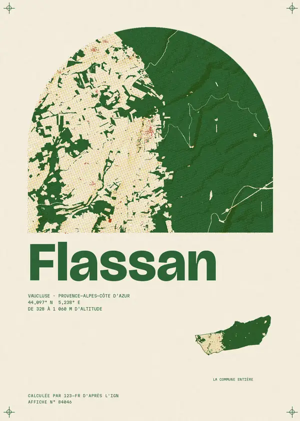 Affiche de Flassan, calculée par 123-fr d'après l'IGN