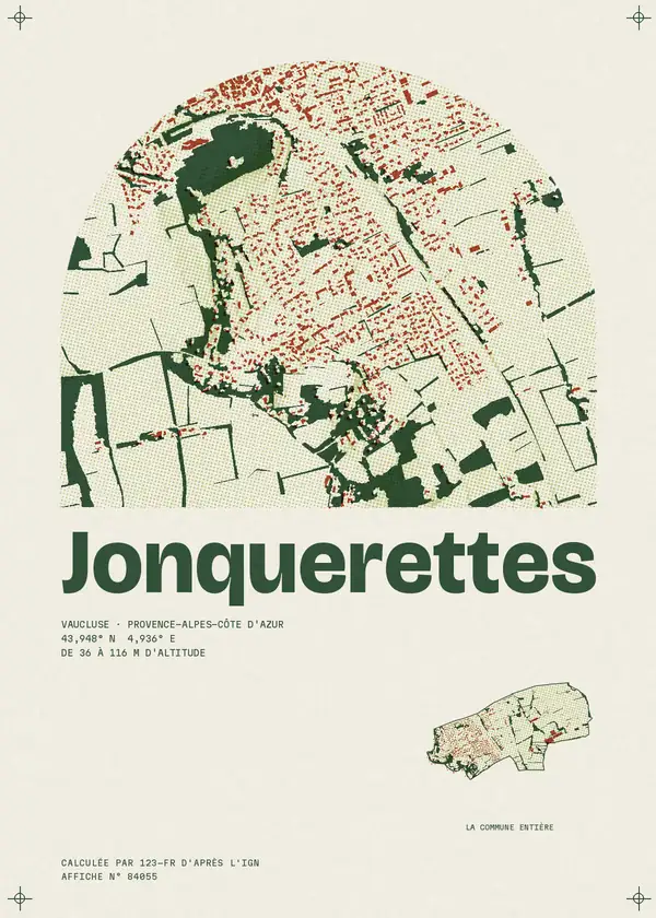 Affiche de Jonquerettes, calculée par 123-fr d'après l'IGN