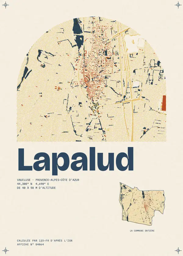 Affiche de Lapalud, calculée par 123-fr d'après l'IGN