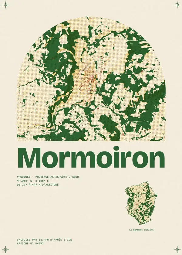 Affiche de Mormoiron, calculée par 123-fr d'après l'IGN