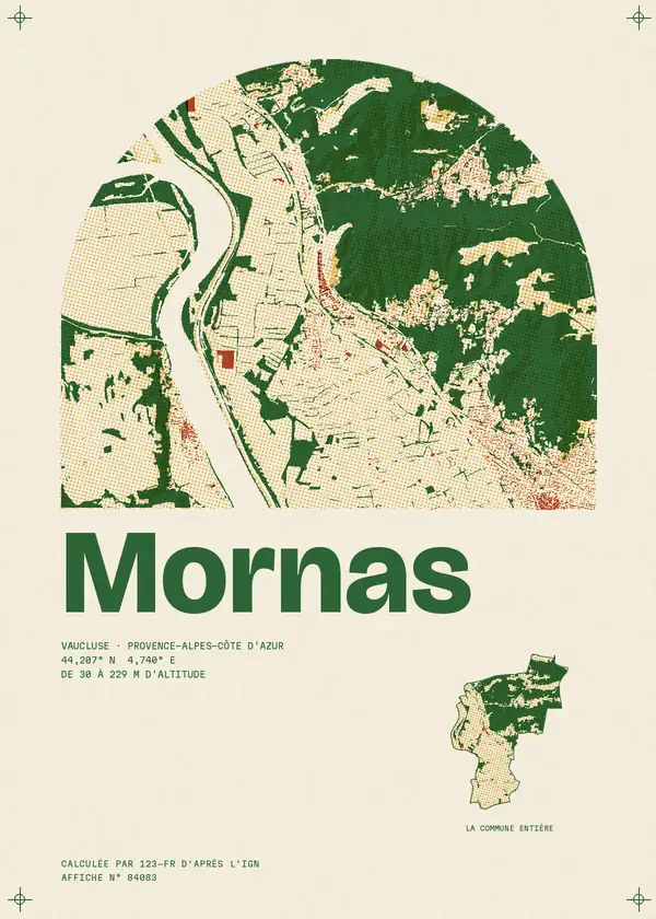 Affiche de Mornas, calculée par 123-fr d'après l'IGN