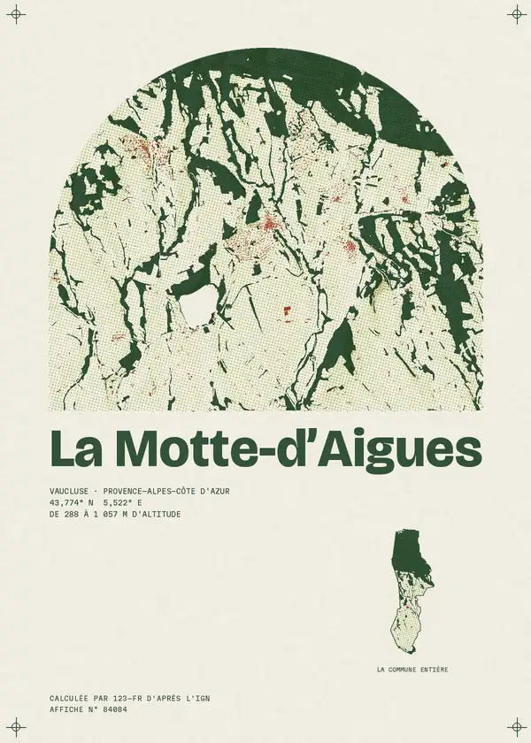 Affiche de La Motte-d'Aigues, calculée par 123-fr d'après l'IGN