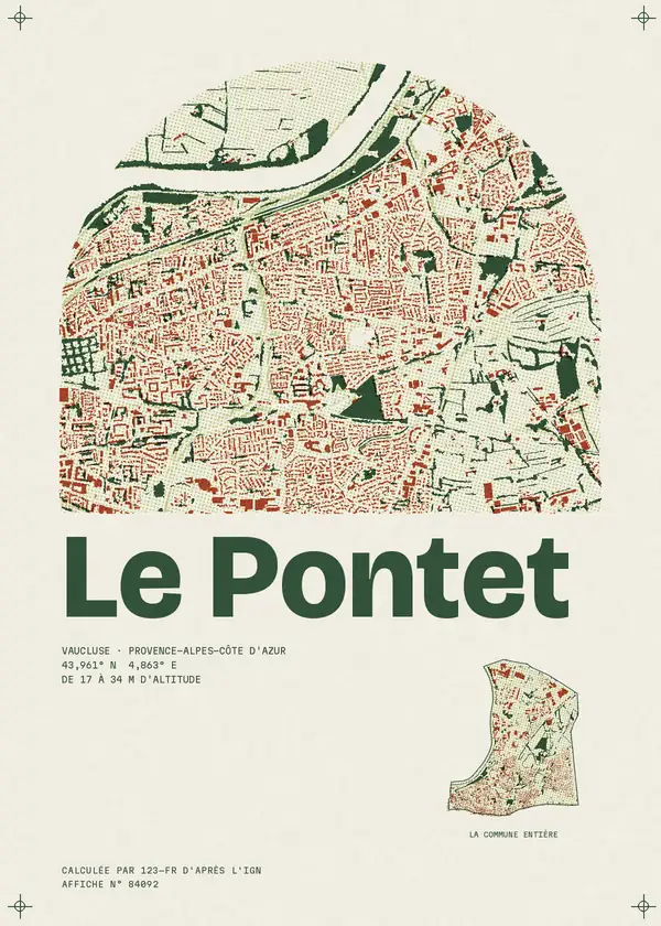 Affiche de Le Pontet, calculée par 123-fr d'après l'IGN