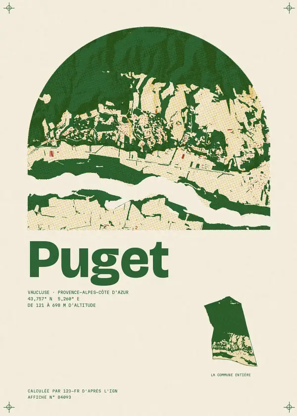 Affiche de Puget, calculée par 123-fr d'après l'IGN