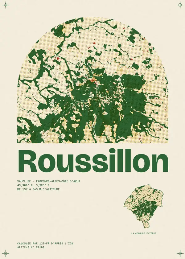 Affiche de Roussillon, calculée par 123-fr d'après l'IGN