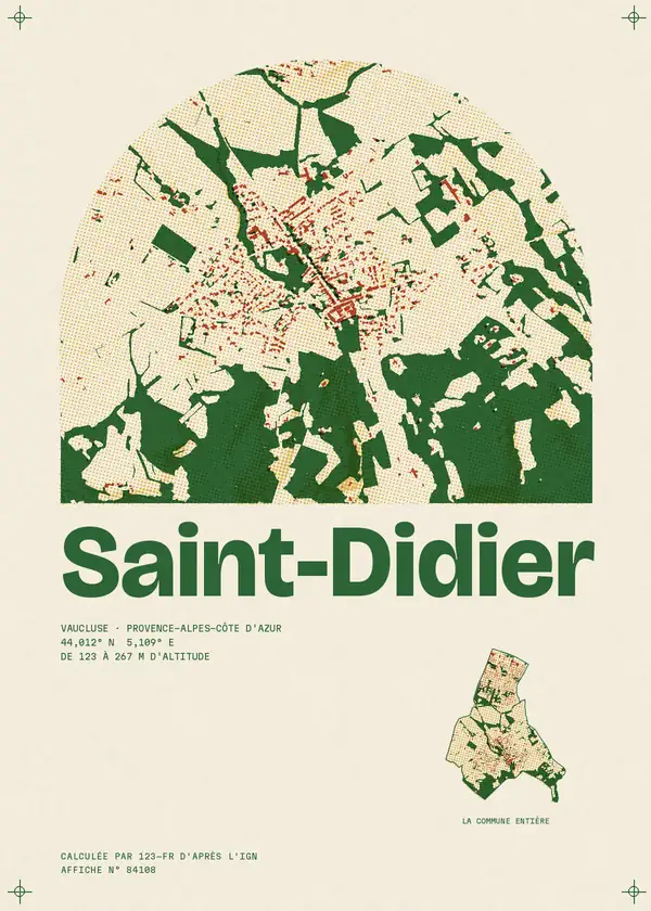 Affiche de Saint-Didier, calculée par 123-fr d'après l'IGN