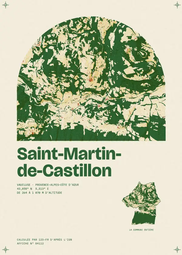 Affiche de Saint-Martin-de-Castillon, calculée par 123-fr d'après l'IGN
