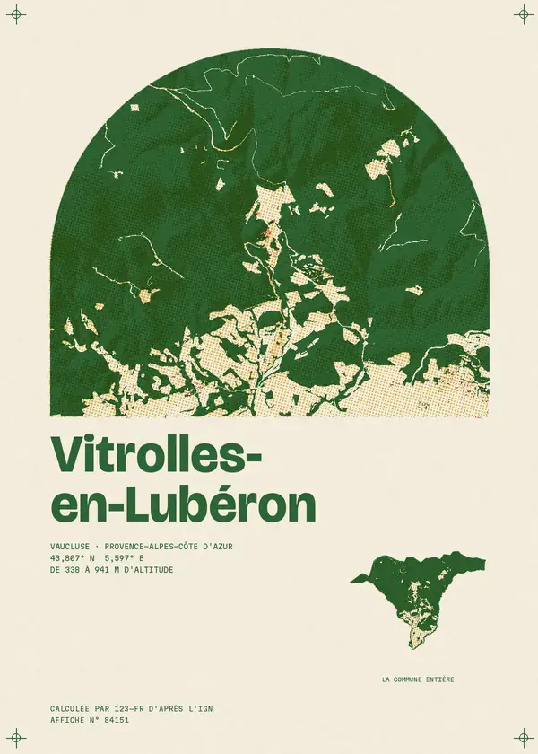 Affiche de Vitrolles-en-Lubéron, calculée par 123-fr d'après l'IGN