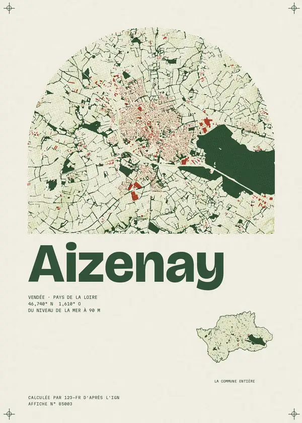 Affiche de Aizenay, calculée par 123-fr d'après l'IGN
