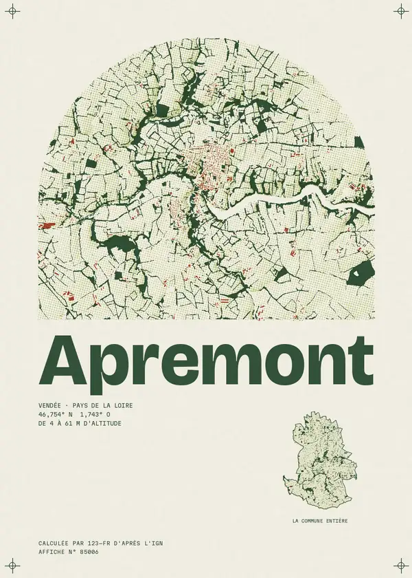 Affiche de Apremont, calculée par 123-fr d'après l'IGN