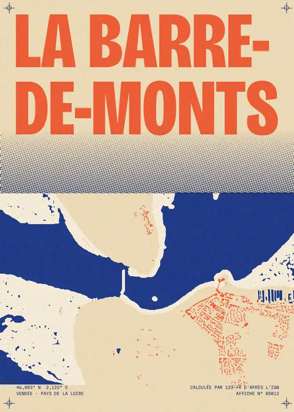 Affiche de La Barre-de-Monts, calculée par 123-fr d'après l'IGN