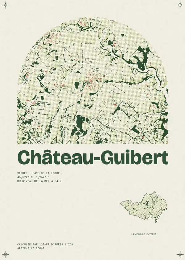 Affiche de Château-Guibert, calculée par 123-fr d'après l'IGN