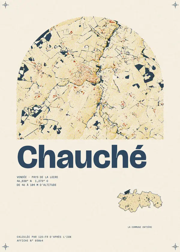 Affiche de Chauché, calculée par 123-fr d'après l'IGN