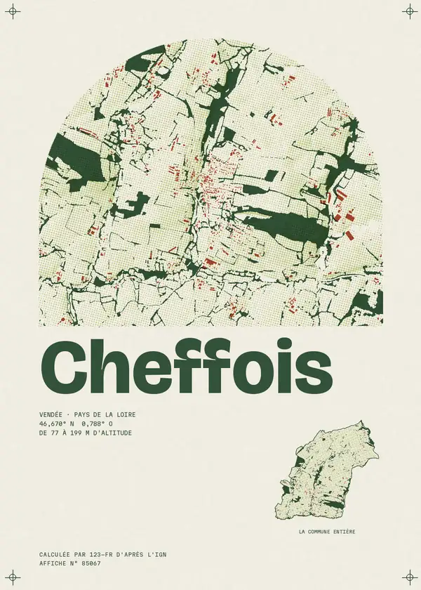 Affiche de Cheffois, calculée par 123-fr d'après l'IGN