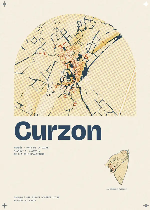 Affiche de Curzon, calculée par 123-fr d'après l'IGN