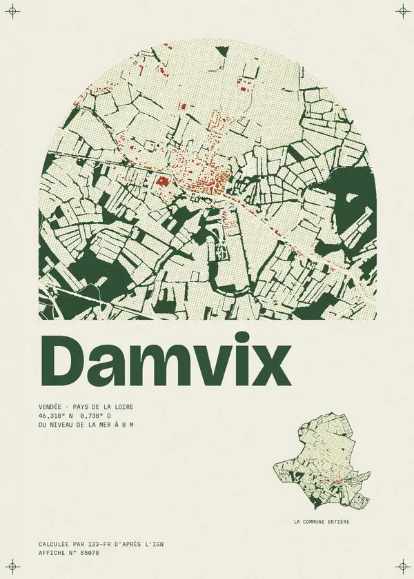 Affiche de Damvix, calculée par 123-fr d'après l'IGN