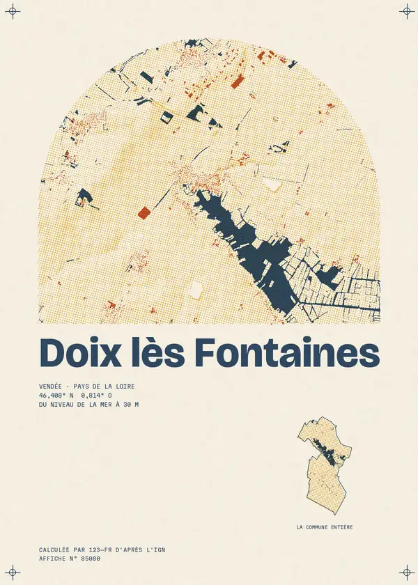 Affiche de Doix lès Fontaines, calculée par 123-fr d'après l'IGN