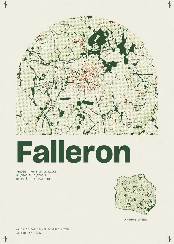 Affiche de Falleron, calculée par 123-fr d'après l'IGN