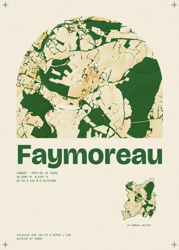 Affiche de Faymoreau, calculée par 123-fr d'après l'IGN