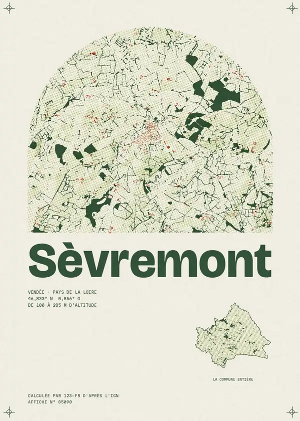 Affiche de Sèvremont, calculée par 123-fr d'après l'IGN