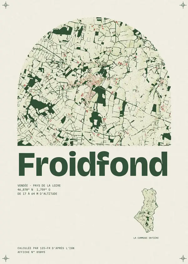 Affiche de Froidfond, calculée par 123-fr d'après l'IGN