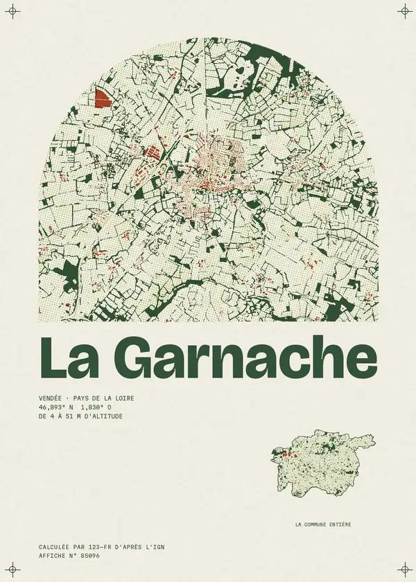 Affiche de La Garnache, calculée par 123-fr d'après l'IGN