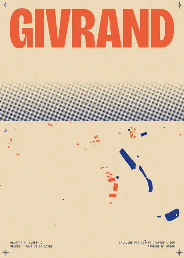 Affiche de Givrand, calculée par 123-fr d'après l'IGN