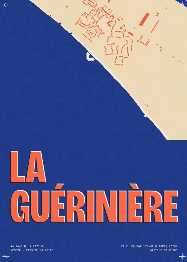 Affiche de La Guérinière, calculée par 123-fr d'après l'IGN