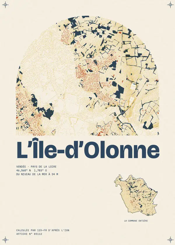 Affiche de L'Île-d'Olonne, calculée par 123-fr d'après l'IGN