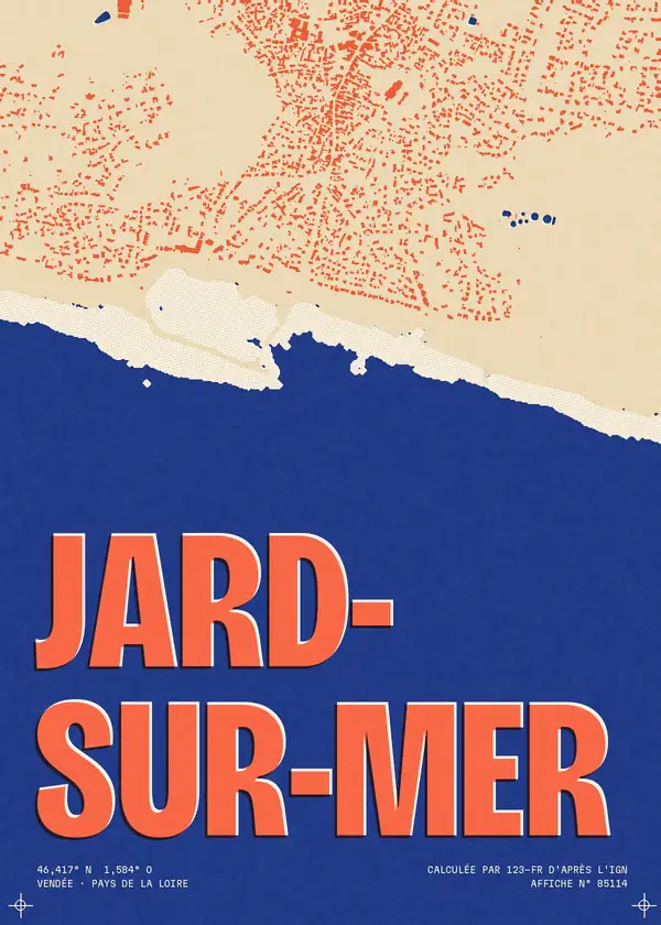Affiche de Jard-sur-Mer, calculée par 123-fr d'après l'IGN
