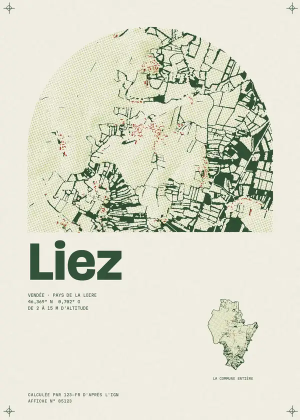 Affiche de Liez, calculée par 123-fr d'après l'IGN