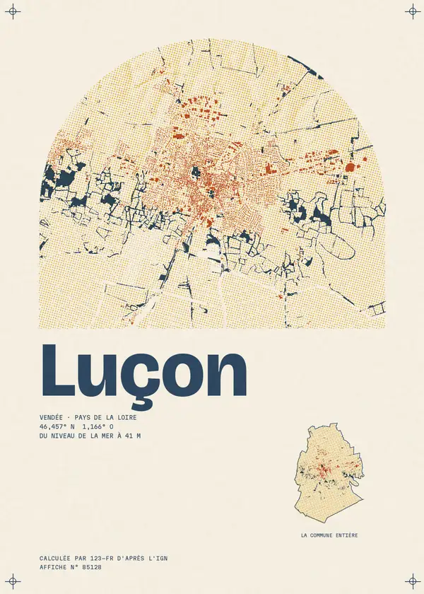 Affiche de Luçon, calculée par 123-fr d'après l'IGN
